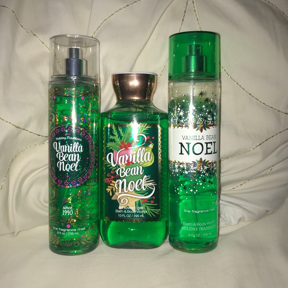 vanilla bean noel body mists and lotion